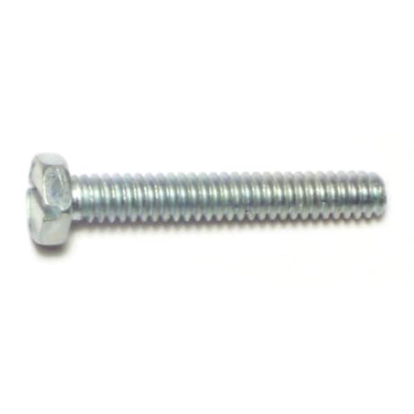 Midwest Fastener #10-24 x 1-1/4 in Slotted Hex Machine Screw, Zinc Plated Steel, 20 PK 65566 - main